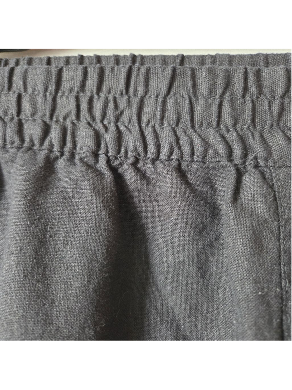 Women's Old Navy Wide Leg Linen Blend Pants in Black, Size S - Picture 4 of 13